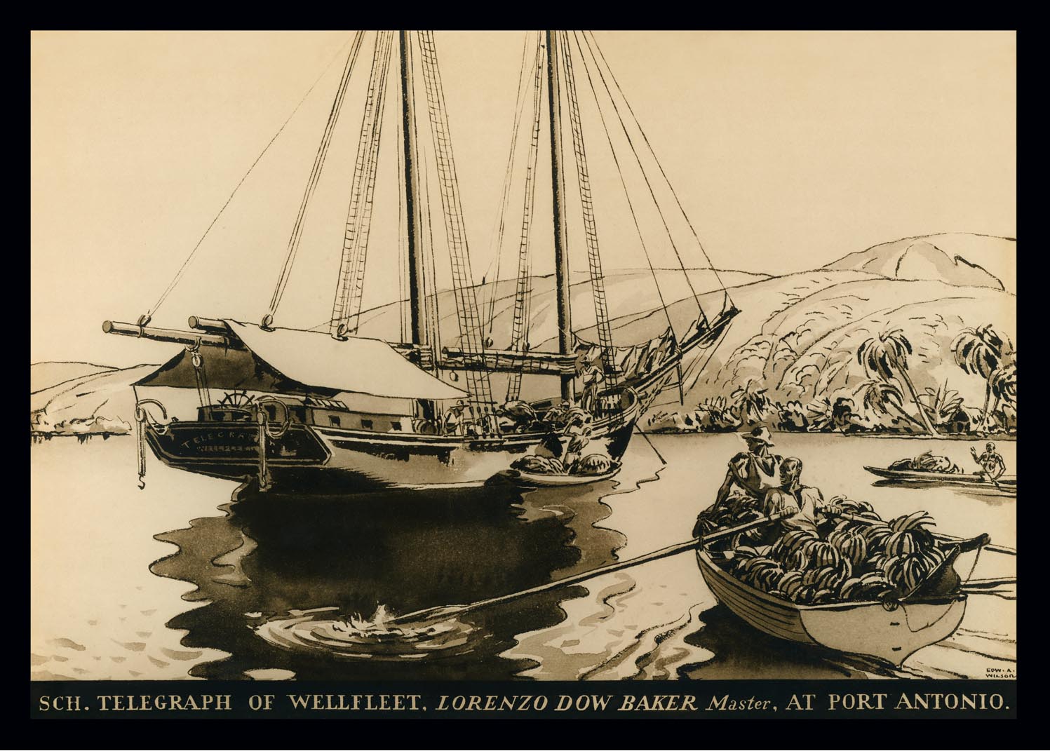 The schooner Telegraph of Wellfleet in 1872
